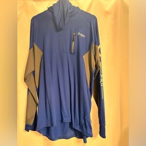 Magellan Outdoors Navy and Olive Performance Hoodie